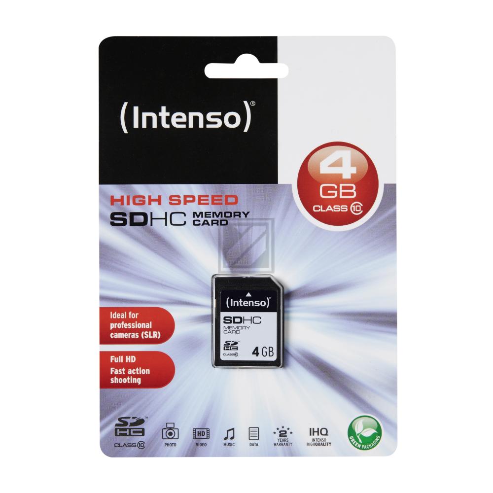 INTENSO SD SPEICHERKARTE 4GB 3411450 Klasse 10