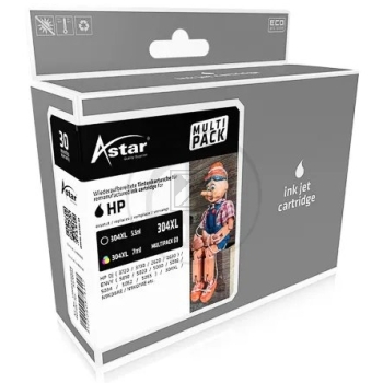 Astar Tintendruckkopf cyan/magenta/gelb, schwarz (AS70032) ersetzt 304XL