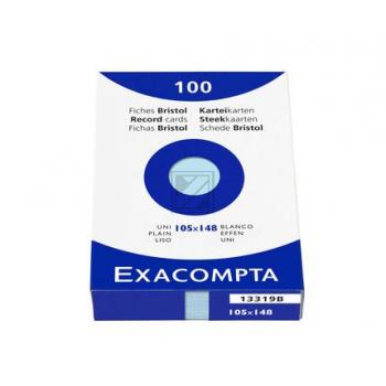 Exacompta Karteikarten A6 blau blanko Inh.100