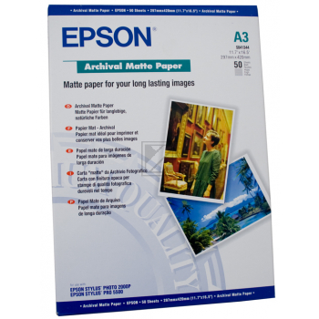 Epson Archival Matte Paper DIN A3 weiß 50 Seiten (C13S041344)