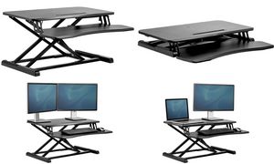 FELLOWES CORSIVO SITZ-STEH WORKSTATION 8091001 schwarz fuer 2Monitore