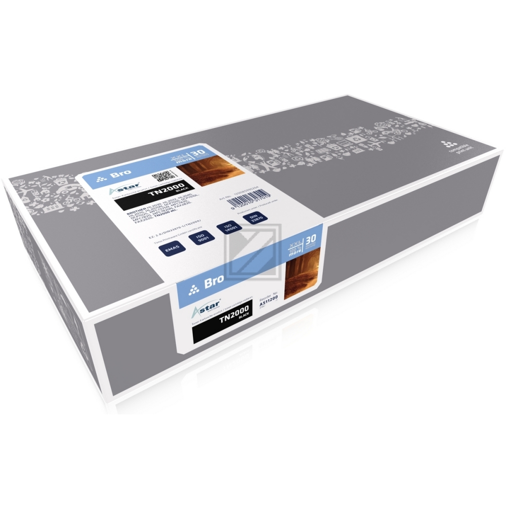 Astar Toner-Kit schwarz HC (AS11200) ersetzt TN-2000