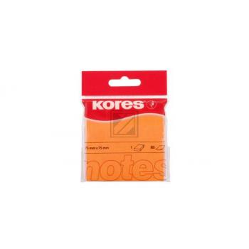 KORES NOTES 75x75mm N47074 neon-orange/80 Blatt
