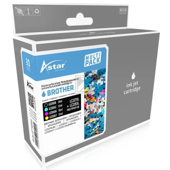Astar Tintenpatrone gelb, magenta, schwarz, cyan (AS44442) ersetzt LC-225XLC, LC-225XLM, LC-225XLY, LC-227XLBK