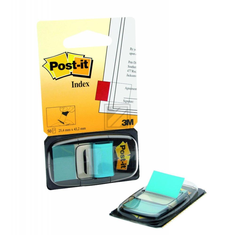 3M Post-It Index Haftstreifen im Spender, 25,4 x 43,2 mm Inh. 50 Blatt