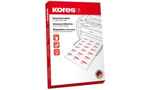 Kores Universal-Etiketten, 70 x 42,3 mm, rot, 100 Blatt