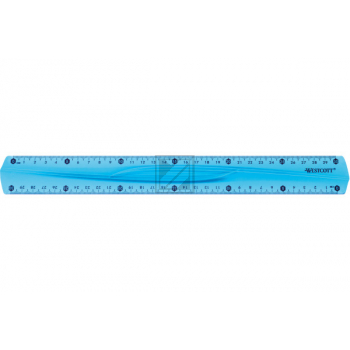WESTCOTT Lineal, flexibel E-1022200 30cm blau/rot/grün