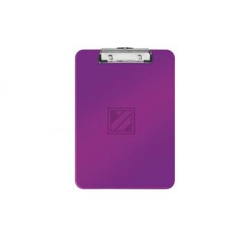 LEITZ Klemmbrett WOW PS A4 39710062 violett metallic 80 Blatt