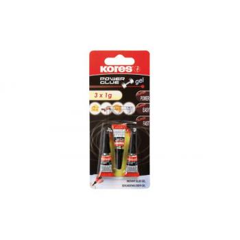 KORES POWER GLUE GEL Sekundenkleber K26342 3x1g