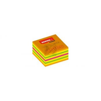 KORES Haftnotiz Würfel 75x75mm N48465 Neon 4-farbig 450 Blatt
