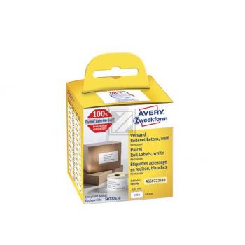 AVERY ZW. Versand-Etiketten 101x54mm ASS072243 weiss, Rolle 110 Stück