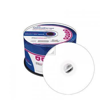 MEDIARANGE CDR80 700MB 52x (50) CB WEISS MR208 Cake Box tintenstrahlbedruckbar