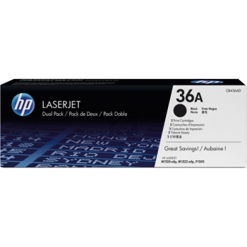 HP Toner-Kartusche 2 x schwarz (CB436AD, 36AD)