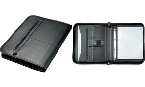 Alassio Konferenzmappe Leder schwarz 36 x 28,5 x 4 cm