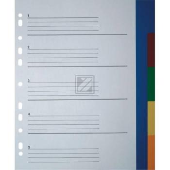 5 Star Register A4 maxi Polypropylen 230/245/297 mm 5-farbig 5-teilig