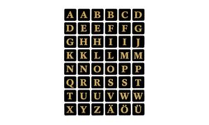 Herma VARIO BUCHSTABEN A-Z, SCHWARZ/GOLDGPRÄG.