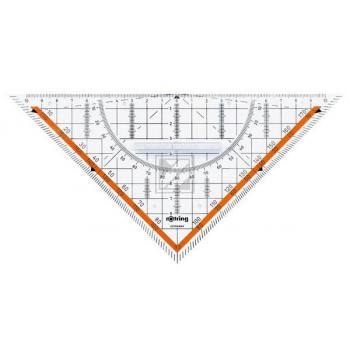 ROTRING Geo-Dreieck Centro 23cm S0903950 transparent, mit Griff