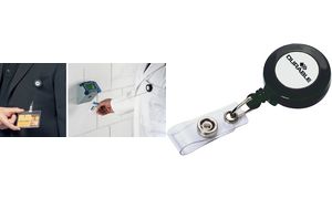 Durable Ausweishalter mit Auf- rollmechanismus anthrazit Inh.10