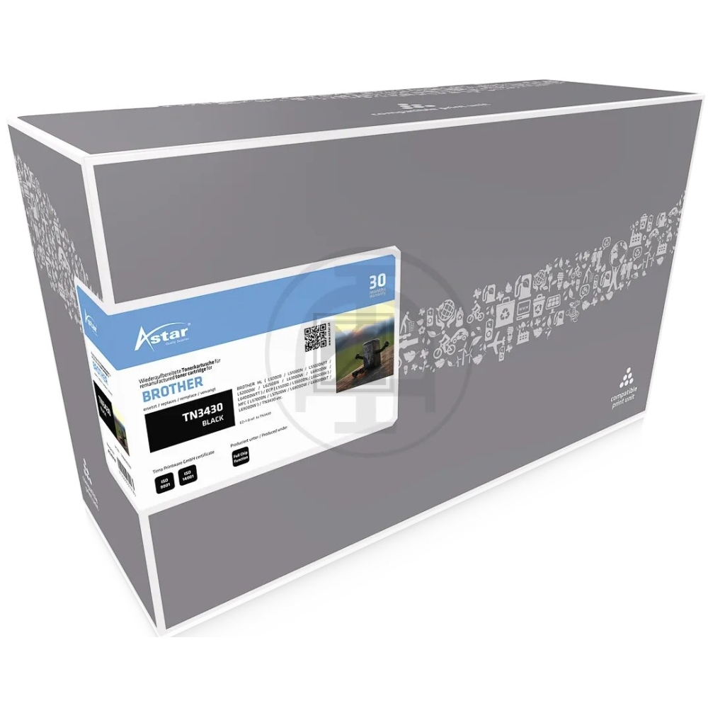 Astar Toner-Kit schwarz (AS20218) ersetzt TN-3430