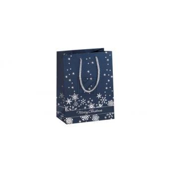 SIGEL Geschenktasche Silver GT111 Snowflakes, 175x230x100mm