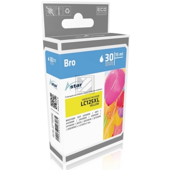 Astar Tintenpatrone gelb HC (AS15398) ersetzt LC-125XLY