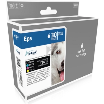 Astar Tintenpatrone gelb, magenta, schwarz, cyan (AS44715) ersetzt T0711, T0712, T0713, T0714