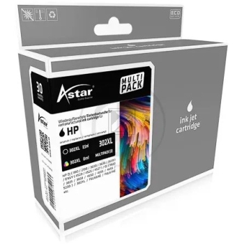 Astar Tintendruckkopf cyan/magenta/gelb, schwarz HC (AS70027) ersetzt 302XL