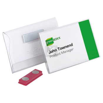Durable Namensschilder mit Magnet farblos Inh.25 54 x 90 mm
