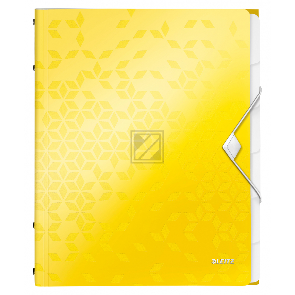 LEITZ Ordnungsmappe WOW PP A4 46330016 gelb 6-teilig