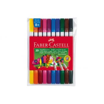 FABER-CA. Doppelfasermaler 151110 10 Farben, Etui