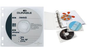 Durable CD/DVD-Hülle für Ringbücher 10er-Pack
