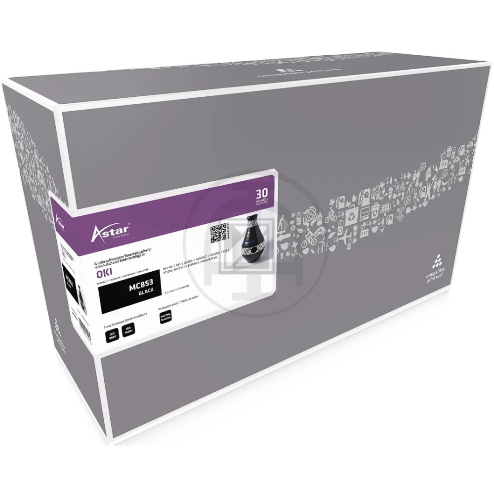 Astar Toner-Kit schwarz (AS20227) ersetzt 45862840