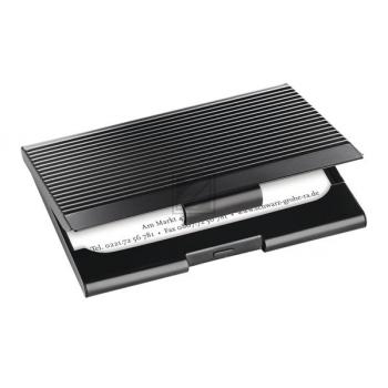 SIGEL Visitenkarten-Etui matt VZ134 Metall, 20 ST. Black
