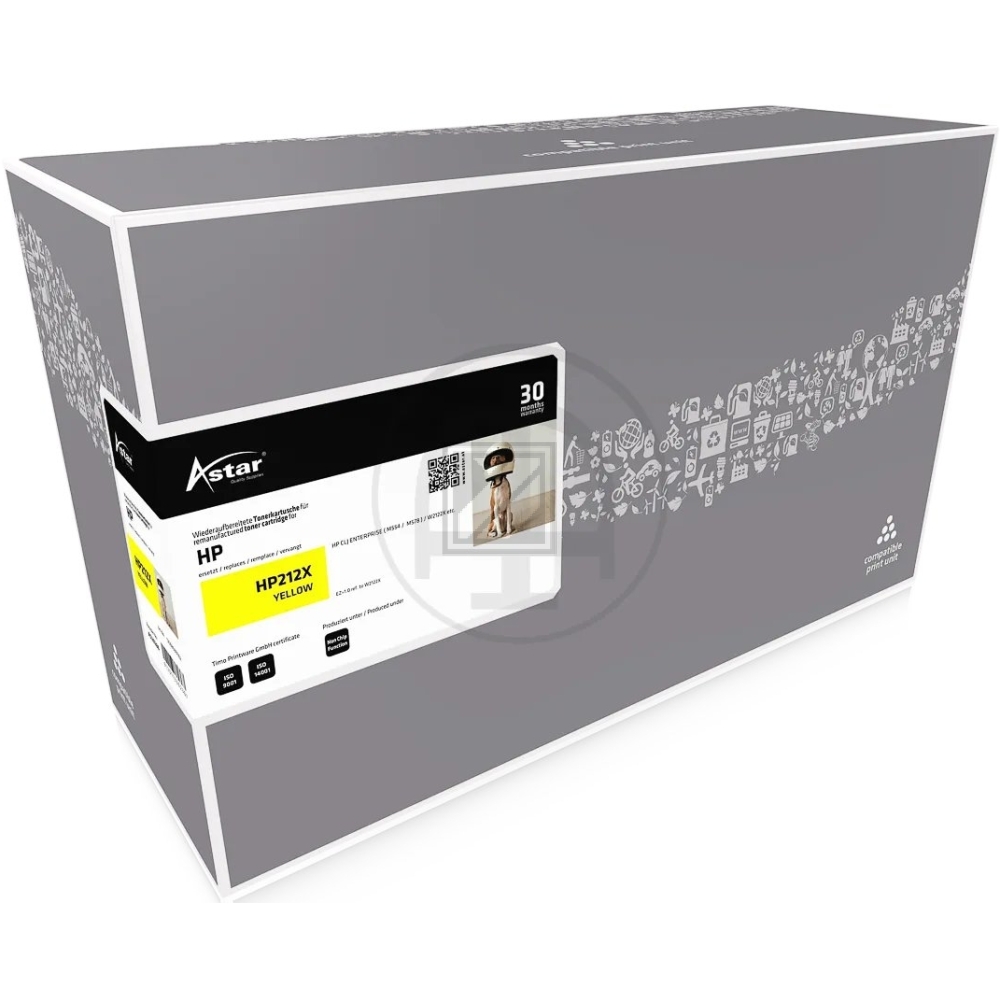 Astar Toner-Kartusche (ohne Füllstandsanzeige) gelb HC (AS20286) ersetzt 212X