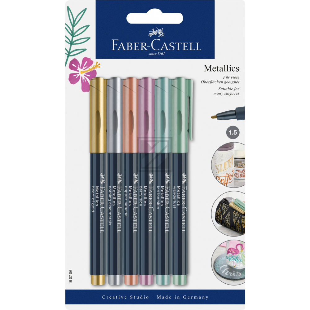 FABER-CA. Metallics Set 1,5mm 160706 ass. 6 Stück