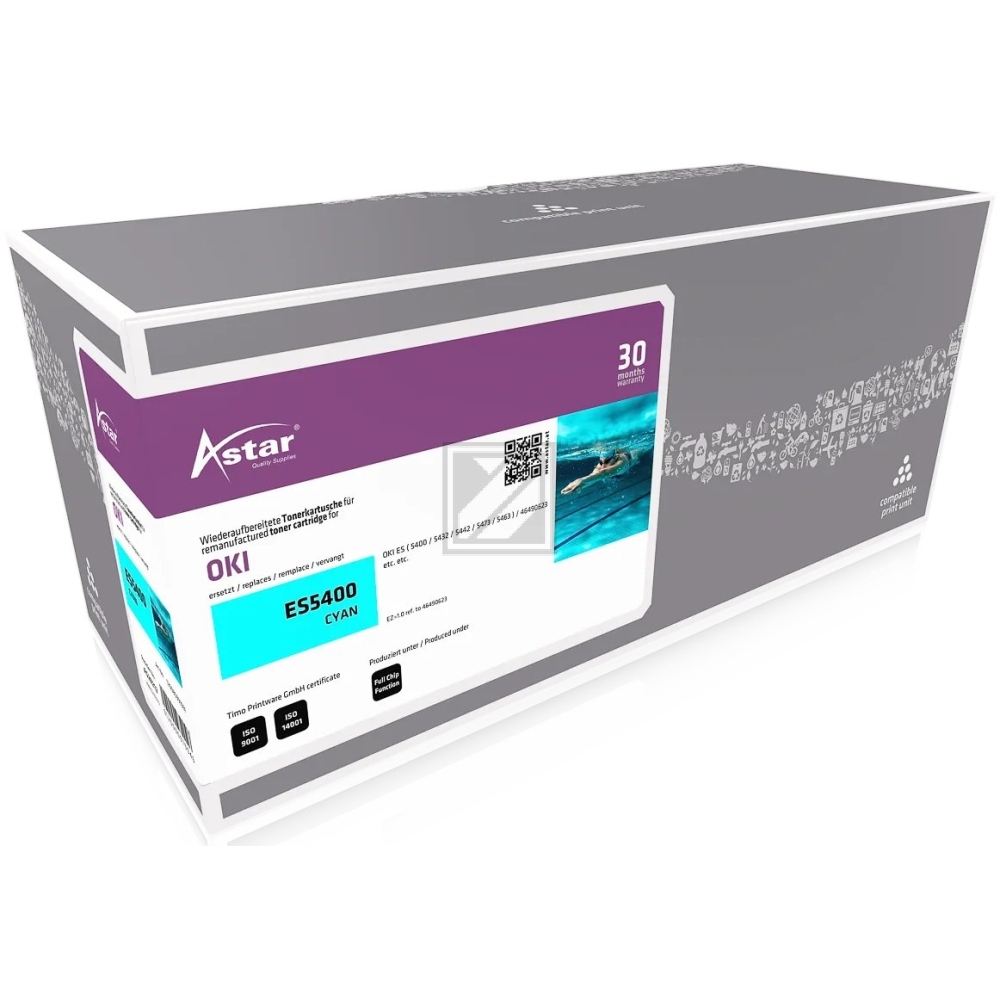 Astar Toner-Kit cyan (AS20212) ersetzt 46490623