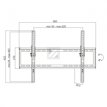 LogiLink TV-Wandhalterung, neigbar, für 96,98 - 177,8 cm
