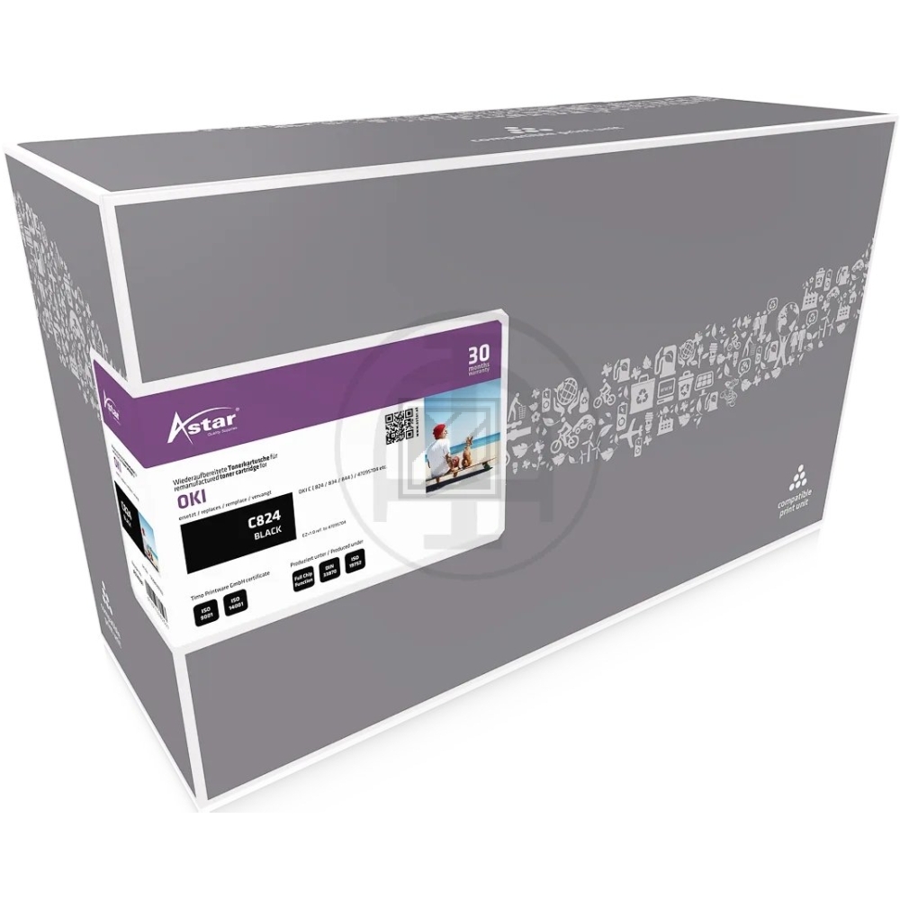 Astar Toner-Kit schwarz (AS20287) ersetzt 47095704