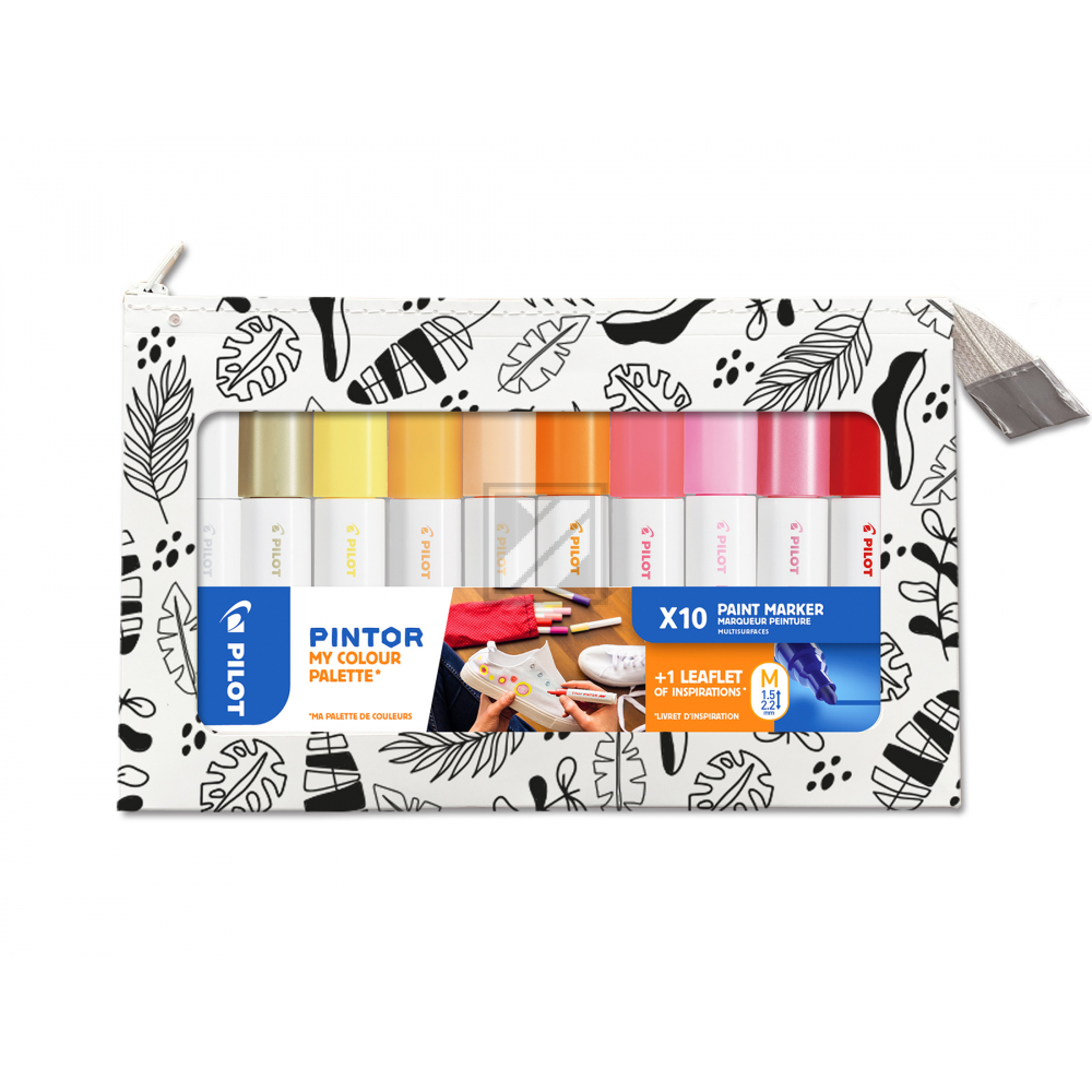 PILOT Marker Pintor Set 1.4mm WLT572558 Color Palette/Warm 10 Stk.