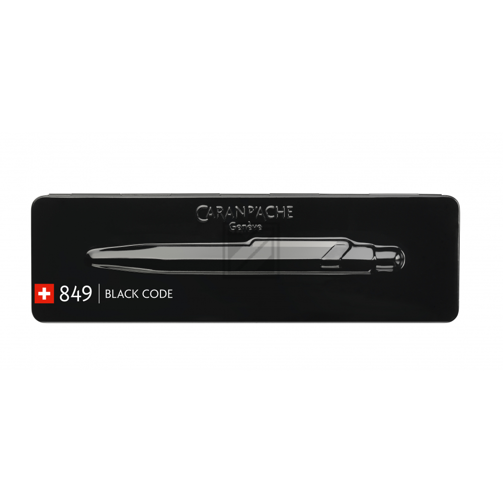 CARAN d'A Kugelschreiber 849 Black Code 849.496 schwarz, mit Metalletui