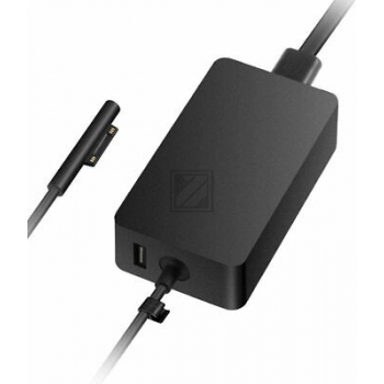 Microsoft Surface 127W Power Supply - Netzteil - 127 Watt - EMEA - Schwarz - kommerziell - für Surface Book, Book 2, Book 3, Go, Go 2, Laptop, Laptop 2, Laptop 3, Pro 6, Pro 7, Pro X