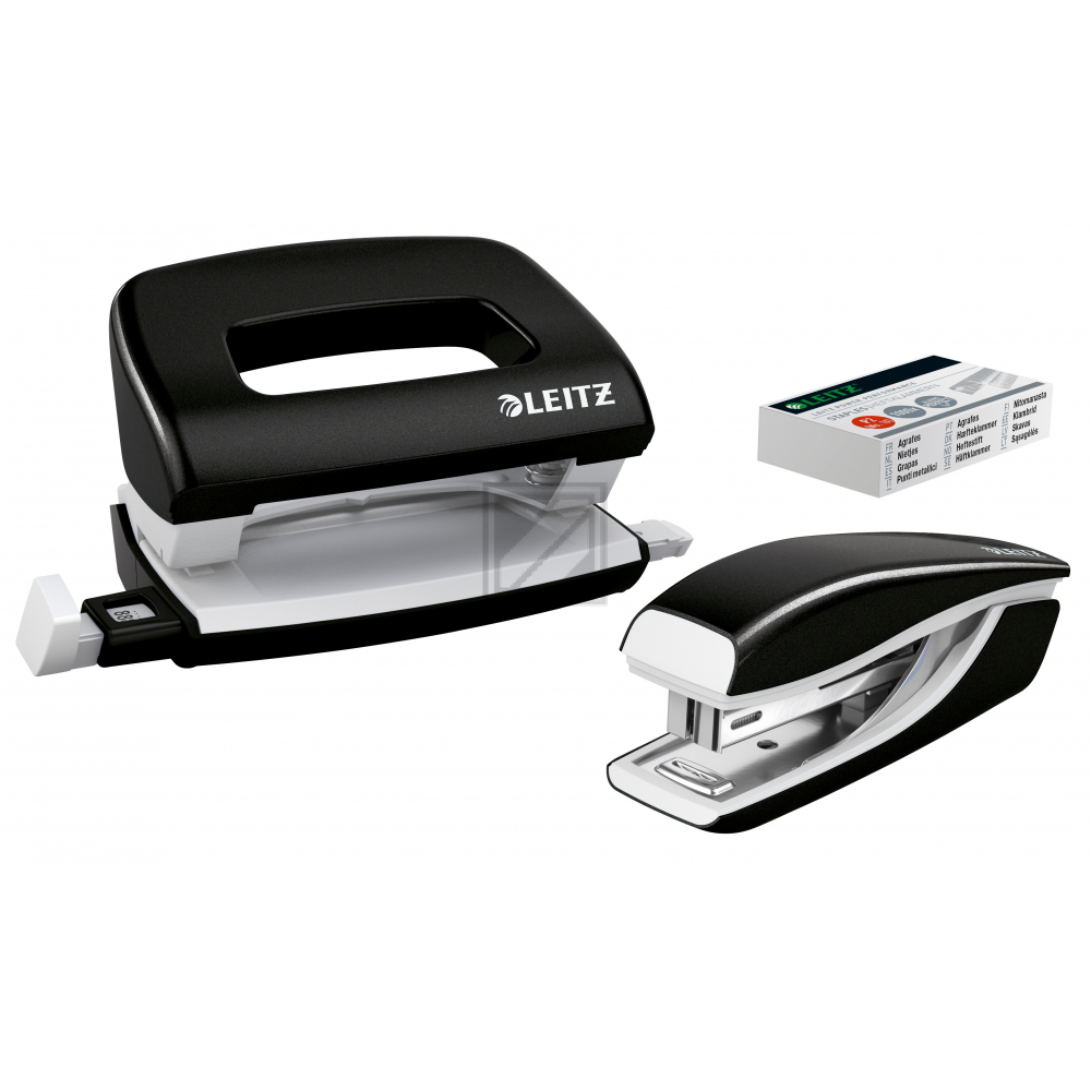 LEITZ Locher/Hefter NewNeXXt WOW 55612095 schwarz Set