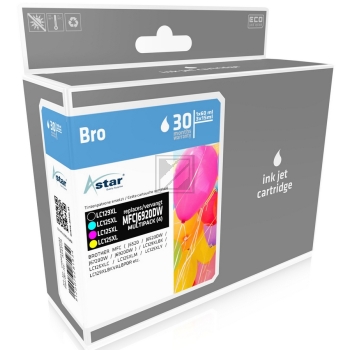 Astar Tintenpatrone gelb, magenta, schwarz, cyan HC (AS44129) ersetzt LC-125XLC, LC-125XLY, LC-125XLM, LC-129XLBK