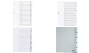 Durable Register A4 hoch PP transparent 10-teilig 1-10