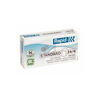RAPID Heftklammern 24/6 verzinkt 24855600 max. 20 Blatt 1000 Stück