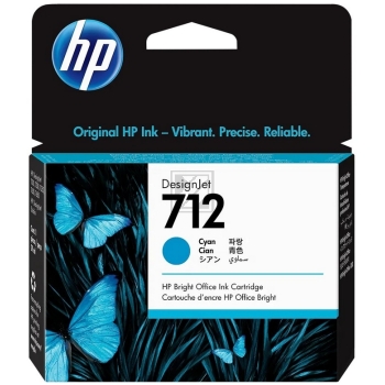 HP Tintenpatrone cyan (3ED67A, 712)