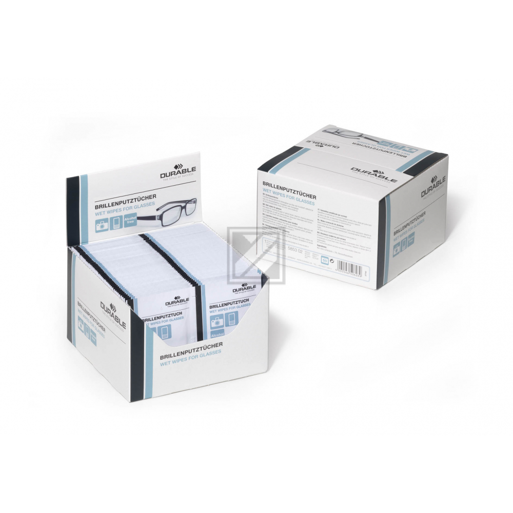 DURABLE Brillenputztücher 585302 Reinigungstücher 100 Stück
