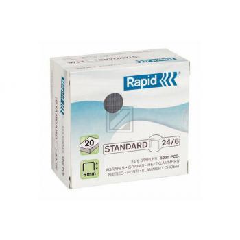 RAPID Heftklammern 24/6 verzinkt 24859800 max. 20 Blatt 5000 Stück