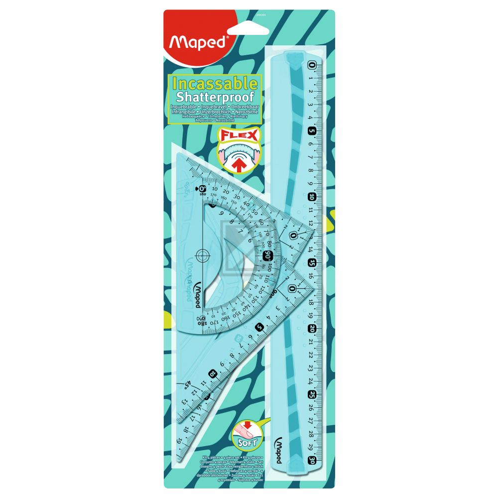 MAPED Lineal Set ass. 380116/24 Maped Flex 4tlg.