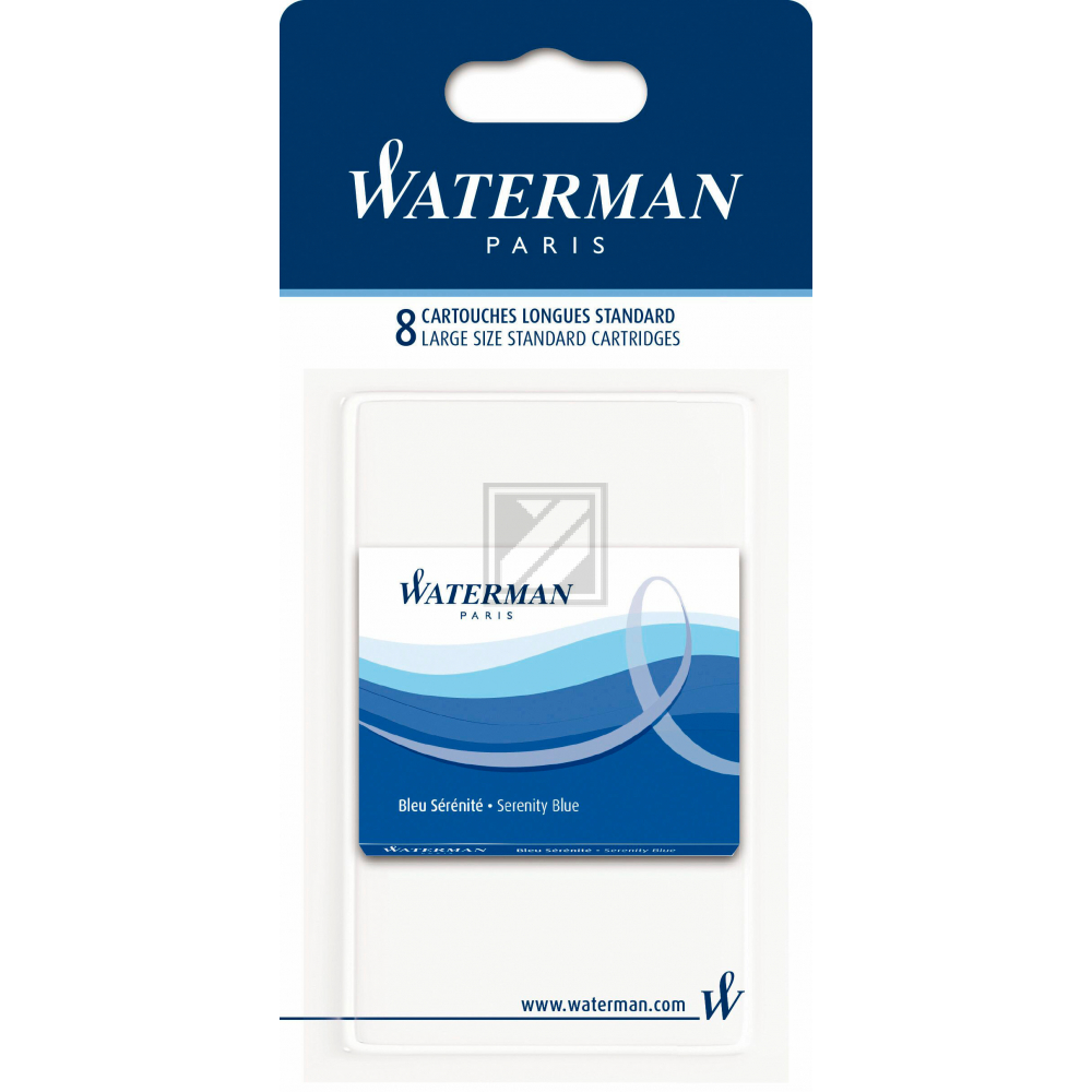 WATERMAN Tintenpatrone S0713021 blau, 8 Stück